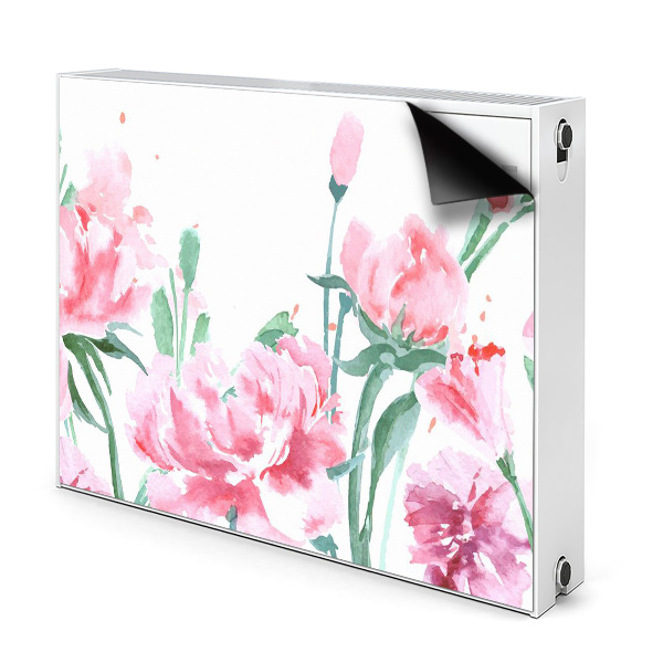 Magnetic radiator mat Pink flowers