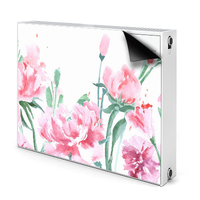 Magnetic radiator mat Pink flowers