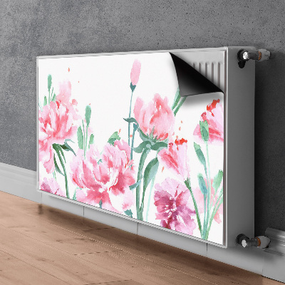 Magnetic radiator mat Pink flowers