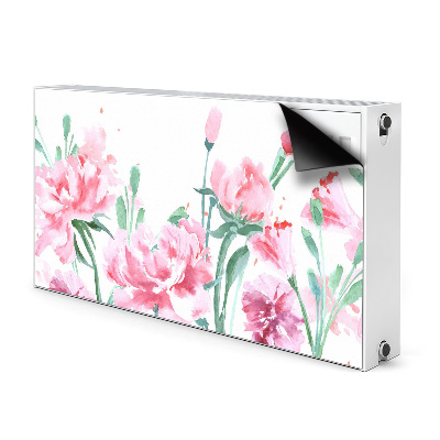 Magnetic radiator mat Pink flowers