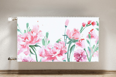 Magnetic radiator mat Pink flowers