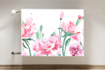 Magnetic radiator mat Pink flowers