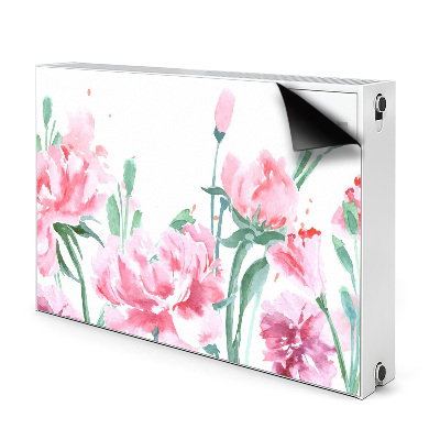 Magnetic radiator mat Pink flowers