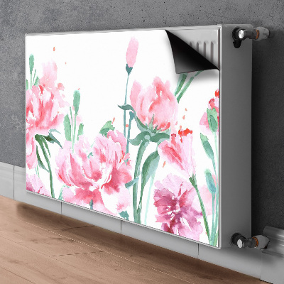 Magnetic radiator mat Pink flowers