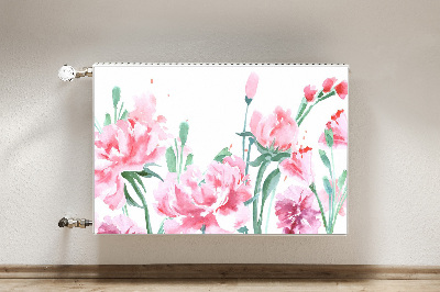 Magnetic radiator mat Pink flowers