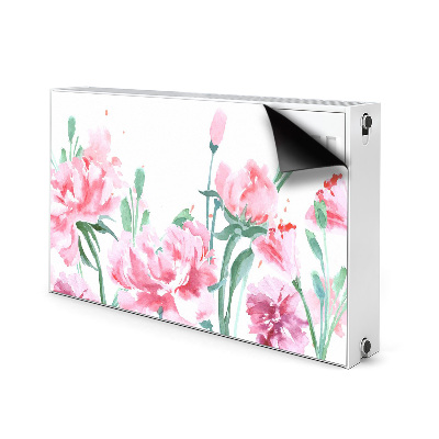 Magnetic radiator mat Pink flowers