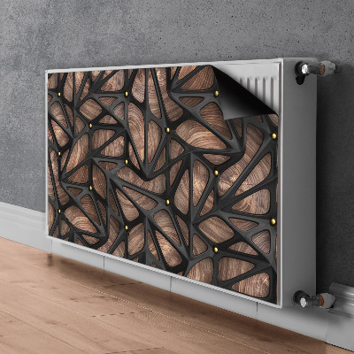 Radiator cover Black wood mesh