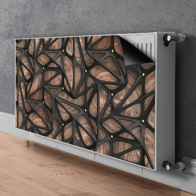 Radiator cover Black wood mesh