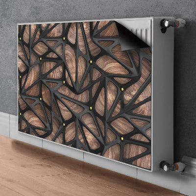 Radiator cover Black wood mesh