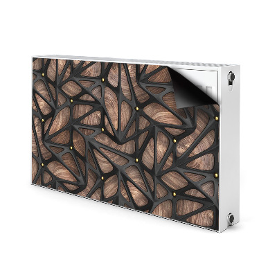 Radiator cover Black wood mesh