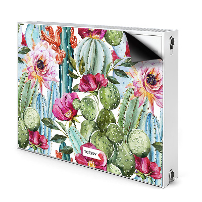 Decorative radiator cover Colorful cacti