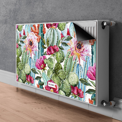 Decorative radiator cover Colorful cacti