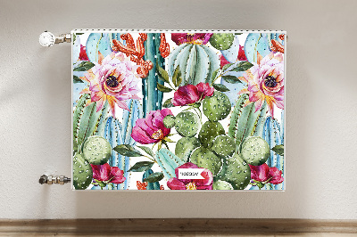 Decorative radiator cover Colorful cacti