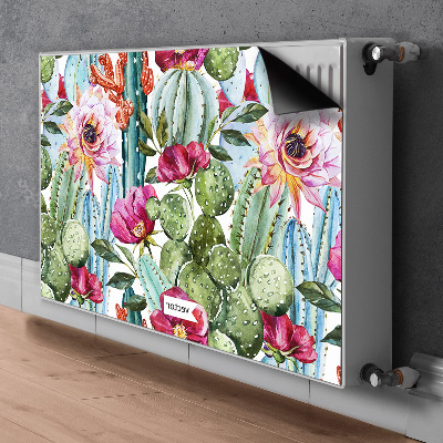 Decorative radiator cover Colorful cacti