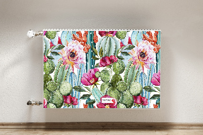 Decorative radiator cover Colorful cacti