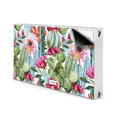 Decorative radiator cover Colorful cacti