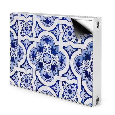 Magnetic radiator cover Blue tiles