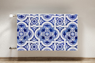 Magnetic radiator cover Blue tiles