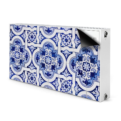 Magnetic radiator cover Blue tiles