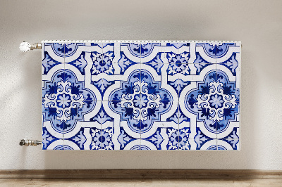 Magnetic radiator cover Blue tiles