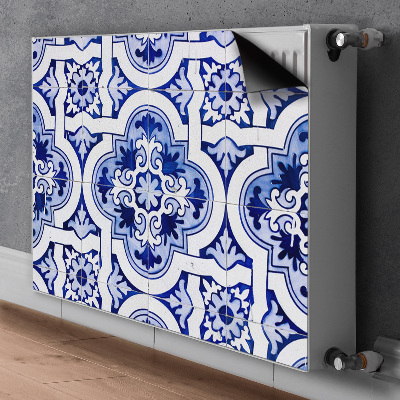 Magnetic radiator cover Blue tiles