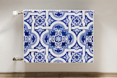 Magnetic radiator cover Blue tiles