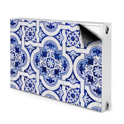 Magnetic radiator cover Blue tiles