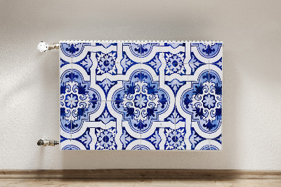 Magnetic radiator cover Blue tiles