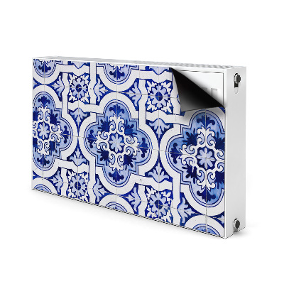 Magnetic radiator cover Blue tiles