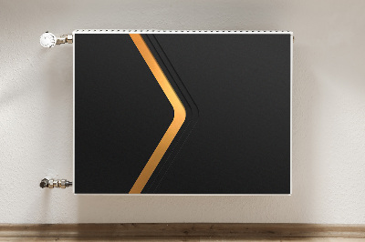 Magnetic radiator mat Elegant black graphics