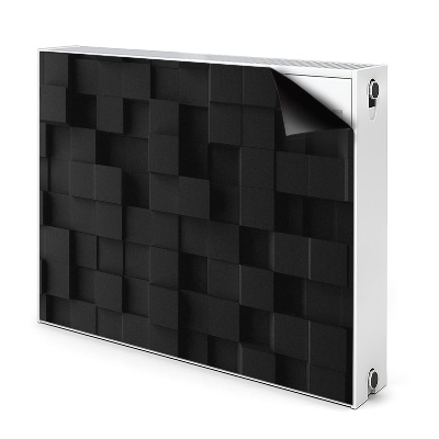 Radiator cover Black 3D cubes