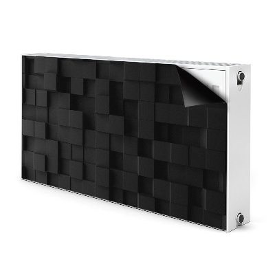 Radiator cover Black 3D cubes