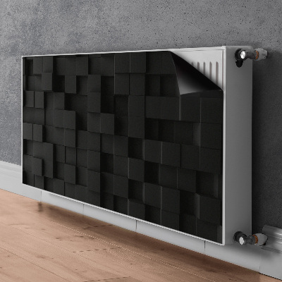 Radiator cover Black 3D cubes