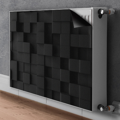 Radiator cover Black 3D cubes