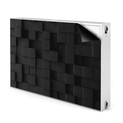 Radiator cover Black 3D cubes