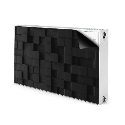 Radiator cover Black 3D cubes