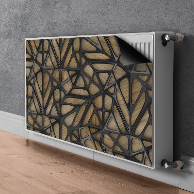 Radiator cover Black pattern on wood