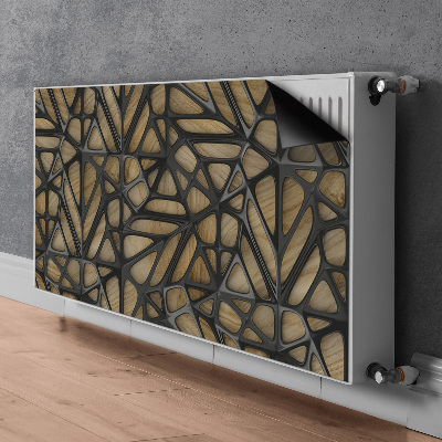 Radiator cover Black pattern on wood