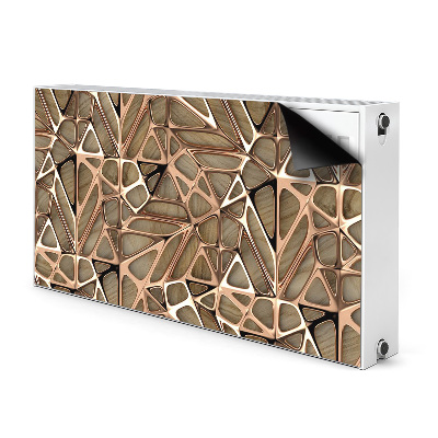Magnetic radiator cover Copper mesh wood