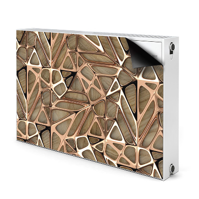Magnetic radiator cover Copper mesh wood