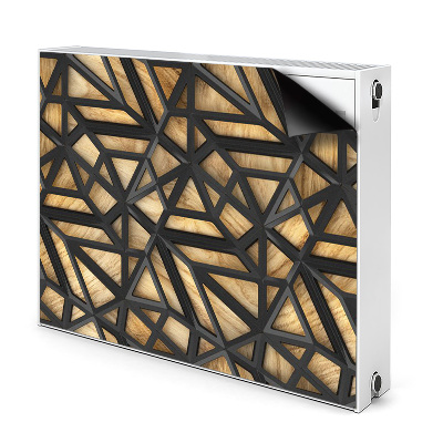 Radiator cover Black geometric pattern