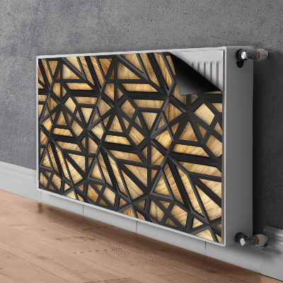 Radiator cover Black geometric pattern