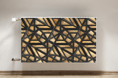 Radiator cover Black geometric pattern