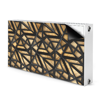 Radiator cover Black geometric pattern