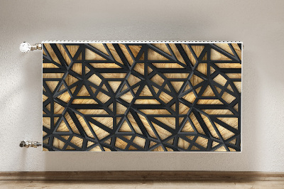 Radiator cover Black geometric pattern