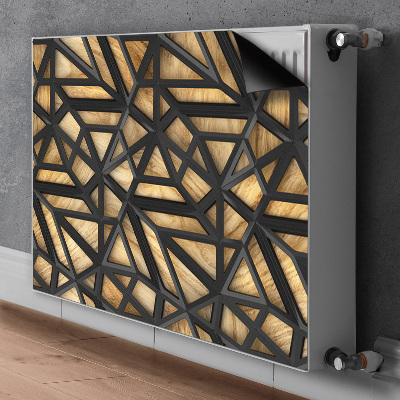 Radiator cover Black geometric pattern