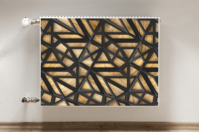 Radiator cover Black geometric pattern