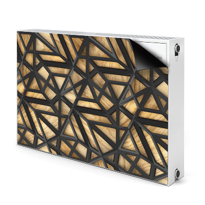 Radiator cover Black geometric pattern