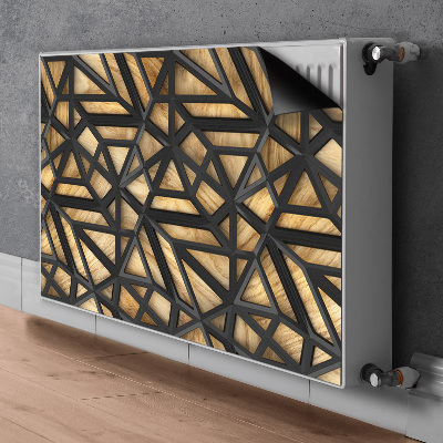 Radiator cover Black geometric pattern