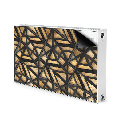 Radiator cover Black geometric pattern